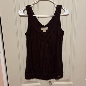 MICHAEL Michael Kors Brown Sleeveless V-Neck Tank Top